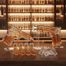 Pistol Whiskey Gun Decanter & Pistol Shot Glasses Set by The Wine Savant