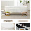 Storage Bench Bedroom Bench with Golden Metal Legs