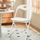 Folding Chairs, Stackable & Waterproof (Set of 4) - White by HouseOfZazla