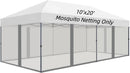 10x20 FT Mosquito Netting for Gazebo,Pergola,Pop up Canopy Tent,4-Panel with Zipper for Outdoor Patio,Backyard (Grey,Mosquito Net Only) by GreenHaven Gardens