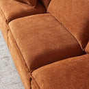 Modular L-Shaped Sectional Sofa with Ottoman, Chenille Fabric Sofa Couch, Comfy Upholstered Furniture for Living Room, Apartment, Studio, Office