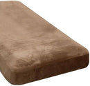 H.VERSAILTEX Velvet Stretch Individual Chaise Cover Sectional Couch Covers for L Shaped Sofa Both Left/Right Furniture Protector Seat Cushion Sofa Cover (1 Piece Chaise Cover, Camel) by CozyNest Decor