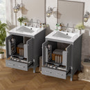 Space Saving Bathroom Vanity With Integrated Ceramic Sink