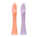 Olababy 100% Silicone Soft-Tip Training Spoon for Baby Led Weaning 2pack (Coral/Lilac) by TinyTreasures Baby Boutique