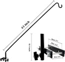 MIXXIDEA Extended Fence Deck Hook Rail Hook Heavy Duty Bird Feeder Hook, 360 Degree Rotary and Length Adjustable Plant Bracket for Bird Feeders, Planters, Suet Baskets, Lanterns, Wind Chimes and More by GreenHaven Gardens