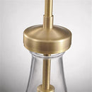 Modern Raindrop Pendant Lights, Pendant Lights for Kitchen Island, Brass Rod Dining Room Light Fixture， Clear Solid Raindrop Chandelier, Chandelier for Living Room Hallway, Including Bulb by CozyNest Decor