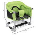 Booster Seat for Dining Table: Portable Toddler Booster Chair with Safety Buckle and Height Adjustable, Foldable Baby Feeding Chair, Kids High Chair Booster Seat for Kitchen Home Travel - Green by TinyTreasures Baby Boutique