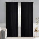 MIULEE Black Back Tab Blackout Curtains 84 Inch Length 2 Panels Set for Living Room Bedroom, Halloween Rod Pocket/Pinch Pleat Thermal Insulated Room Darkening Pleated Light Blocking Drapes, W72 x L84 by TinyTreasures Baby Boutique