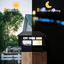 Solar Post Cap Lights Fit 3.5x3.5 4x4 5x5 Wood Posts Black Fence Post Light Solar Powered 12 Packs by GreenHaven Gardens