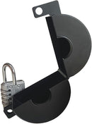 Door Knob Lockout Device. (Matt Black, 1 Padlock Included). Door Handle Lock - Prevents Doorknobs from Turning and Access to Keyhole. Childproof Door Knob Cover. by TinyTreasures Baby Boutique