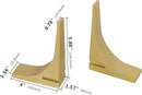 Ambipolar Gold Cast Iron Bookends, Sharp Triangle Theme, Decorative Bookends for Living Room, Office, Desktop, Bookshelves Decor, Bookends for Heavy Books by CozyNest Decor