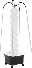 Hydroponic Growing Tower System Kit, 40-Plant Vertical Hydroponics Garden Tower with LED Grow Light, for Outdoor Indoor Herbs Fruits Vegetables Smart Garden Planter Kit by GreenHaven Gardens