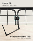 SONGMICS Clothes Drying Rack, Metal Laundry Drying Rack, Foldable, Space-Saving, Free-Standing Airer, with 2 Gullwings, Indoor Outdoor Use, Bed Linen Clothing, Black ULLR540B01 by TinyTreasures Baby Boutique