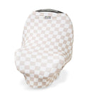 Itzy Ritzy 4-in-1 Nursing Cover, Car Seat Cover, Shopping Cart Cover & Infinity Scarf – Breathable, Multi-Use Nursing Cover Up for Breastfeeding, Carseat Canopy & Stroller Cover (Checkerboard) by TinyTreasures Baby Boutique