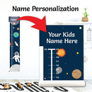 Personalized Kids Canvas Growth Chart, Kids Height Chart, Growth Chart Banner, Astronaut, Space by TinyTreasures Baby Boutique