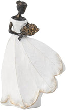Guichifun Fairy Statue Collection Home Decoration - White Leaf Angel Girls Resin Home Decor for Outside or Inside Rustic Garden Grave Decorations for Cemetery Figurines Gift 5 x 3 x 7.5 Inch by GreenHaven Gardens
