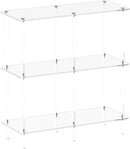 Acrylic Console Table, 29.53" Modern Entryway Table with Storage Shelves, 3 Tier Layer Storage for Foyer, Living Room, Clear. by CozyNest Decor
