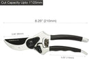 Razor Sharp Bypass Pruning Shears - Lifetime Replacement - Free Extra Blade, Spring & eBook - Japanese Steel - Premium Hand Pruners - Garden Shears - Garden Clippers - Secateurs with Ergonomic Handles by GreenHaven Gardens