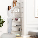 8 Tier Triangles Corners Wire Shelving Unit, NSF Height Adjustable Metal Storage Shelves, Heavy Duty Storage Wire Rack Metal Shelves - 82" H x 20" L x 20" D - Chrome