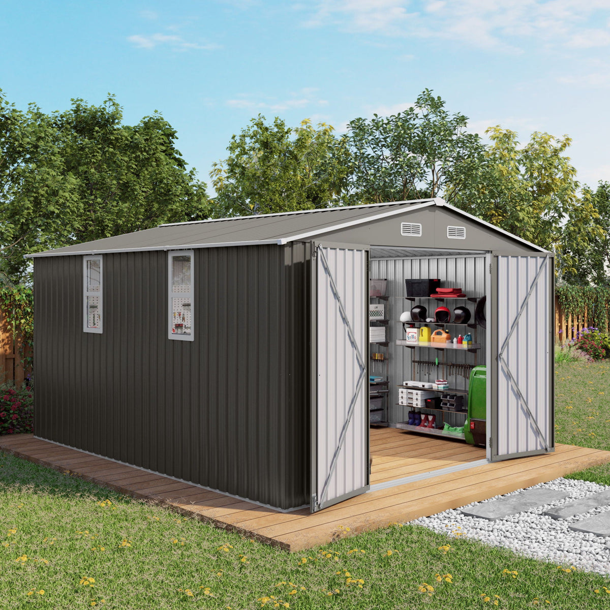 Outdoor Storage Shed With Lockable Doors, photo 12 of 39