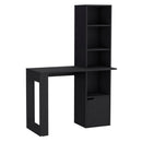 Writing Desk With Bookcase And Cabinet - Black by HouseOfZazla