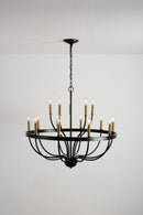 18-Light Industrial Iron Candle Chandelier