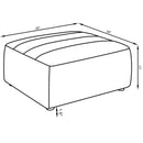 Sunny - Square Upholstered Ottoman - Ivory