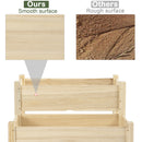 34"x34"x28" Raised Garden Bed, 2-Tier Elevated Wood Planter Box for Backyard, Patio to Grow Vegetables, Herbs, and Flowers, Natural
