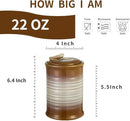 Nihow Ceramic Food Storage Jar: 22 FL OZ Container with Air Tight Ceramic Lid for Coffee/Salt/Peper/Tea/Sugar/Spice - Seal Damp-proof Canisters Sets for The Kitchen - Piece of 1 (Brown) by CozyNest Decor