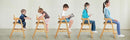 Solid Wood high Chairs for Toddlers,High Chair Grows with Kid for Dining, Study Chair for Children, Light Brown by TinyTreasures Baby Boutique
