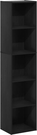 Furinno Luder Bookcase / Book / Storage, 5-Tier Cube, Blackwood by TinyTreasures Baby Boutique
