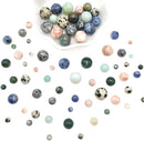 Natural Round Stone Beads About 720pcs Genuine Real Healing Crystal Stones Beading Loose Gemstone DIY for Bracelet Jewelry Making Kit(4/6/8/10mm,6 Color B) by TinyTreasures Baby Boutique