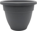 The HC Companies 14 Inch Caribbean Planter - Lightweight Indoor Outdoor Plastic Plant Pot for Herbs and Flowers, Warm Gray by GreenHaven Gardens