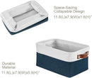 DECOMOMO Small Storage Basket, Closet Storage Bins, Baskets for Organizing Shelves (Navy Blue & White, Small - 6 Pack) by CozyNest Decor