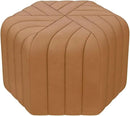 homary 18.5" Hexagonal Pouf Ottoman Upholstered, Velvet Footrest Rest Stools Modern Sofa Footrest Entryway Shoe Changing Stool, Low Coffee Table Footstool for Living Room/Bedroom/Entrway-Brown by CozyNest Decor