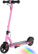 Caroma Electric Scooter for Kids Ages 6-12,150W/180WMotor,10 MPH Max Speed & 7 Miles,Colorful Lights,Adjustable Height & Speed,LED Display,Foldable Kids Electric Scooter 132 Lbs Max Load,Idea Gift by TinyTreasures Baby Boutique