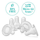 Evenflo Feeding Classic BPA-Free Silicone Medium Flow Nipples - 3 Months+, Clear 6 Count (Pack of 1) by TinyTreasures Baby Boutique