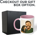 Personalized Coffee Mug, Custom Drawing Portrait Gift, Funny Customized Coffee Gift for Men & Women, Custom Mugs with Pictures, Pink 11oz Customized Ceramic Tea Cup by TinyTreasures Baby Boutique