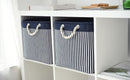 TcaFmac Organization and Storage Basket for Shelves - Large 2 Pack 16x12x12 inch Fabric Storage Cubes, Collapsible Storage Bins for Gift Closet Cloth Toy Books Kids (Navy Patchwork) by TinyTreasures Baby Boutique