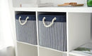 TcaFmac Organization and Storage Basket for Shelves - Large 2 Pack 16x12x12 inch Fabric Storage Cubes, Collapsible Storage Bins for Gift Closet Cloth Toy Books Kids (Navy Patchwork) by CozyNest Decor