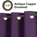 H.VERSAILTEX Blackout Curtains/Draperies/Drapes for Bedroom 108 Inches Long, Extra Long Thermal Insulated Window Treatment Light Blocking Grommet Privacy Curtains, Plum Purple, 2 Panels by CozyNest Decor
