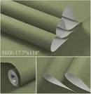 Dimoon 78.7''x17.7'' Green Peel and Stick Wallpaper Contact Paper Modern Self Adhesive Wall Paper Removable Renter Friendly Textured Solid Color Shelf Cabinet Vinyl Roll (78.7''x17.7'',Olive Green) by GreenHaven Gardens