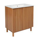 Traditional Bathroom Vanity With Ceramic Sink by HouseOfZazla