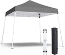 10x10 Pop Up Canopy, 300D Silver Coated Grey Fabric Outdoor Gazebo, Beach Tent Slant Legs with Storage Bag,Easy Up Sun Shade Shelter Tents with 8x8 Top Cover for Patio,Party by GreenHaven Gardens