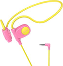 Kid Headphones for School, Air Conduction Open Ear Headphones, 3.5mm Jack Wired Cord, Ultra-Comfort, Ergonomic and Lightweight Design Perfect for School and Outdoor Activities-Yellow Pink by TinyTreasures Baby Boutique