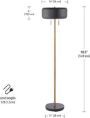GLOBE Electric 67346 Novogratz x Floor Lamp, Dark Gray by CozyNest Decor