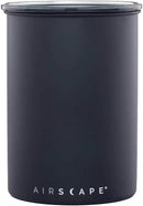 AirScape Planetary Design Stainless Steel Coffee Canister | Food Storage Container | US Patented Inner Plunger Lid REMOVES Excess Oxygen | Don't Buy airtight, Buy AIR-Less | (Medium, Matte Black) by CozyNest Decor