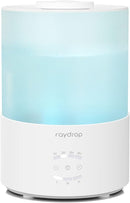 raydrop Humidifiers for Bedroom, 3.0L Cool Mist Humidifiers for Large Room & Home, Top Fill Air Humidifier for Baby Nursery & Plants, Essential Oil Diffuser with Color Lights, Timer, Auto Shut-Off by TinyTreasures Baby Boutique