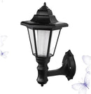 DOITOOL Solar Wall Lights Outdoor, 6-Pack Hexagonal LED Wall Sconce, Black, 16x28CM, IP44 Waterproof, Automatic On/Off, Outdoor Porch Garden Fence Landscape Hotel Restaurant Patio by GreenHaven Gardens