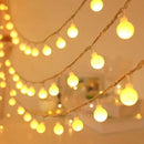 Globe String Lights for Bedroom, 49 Feet 100 LED Fairy Lights Plug in, 8 Modes Warm White Christmas String Lights for Indoor Outdoor Patio Party Garden Wedding Christmas Tree Decor by CozyNest Decor